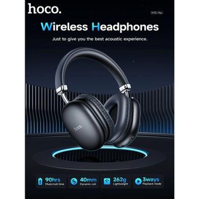 HOCO W35 Max Wireless Bluetooth Headphones-Black_img_1