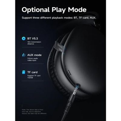 HOCO W35 Max Wireless Bluetooth Headphones-Black_img_3