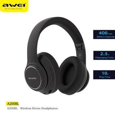 Awei A200BL Bluetooth Headphone-Black_img_1