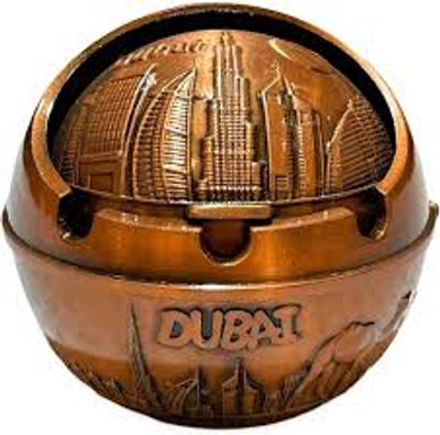 1pcs Windproof Press Rotating Lid Ashtray Metal Modern Gift Home el Rotating r Ashtray Office For Men D1H9_img_1