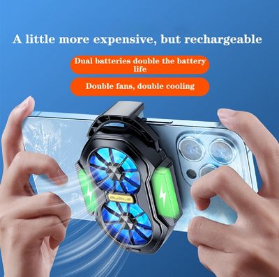 FS01 Dual Fan Rechargeable Mobile Phone Cooler_img_0