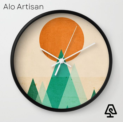 Asthetic Sun Wall clock_img_0