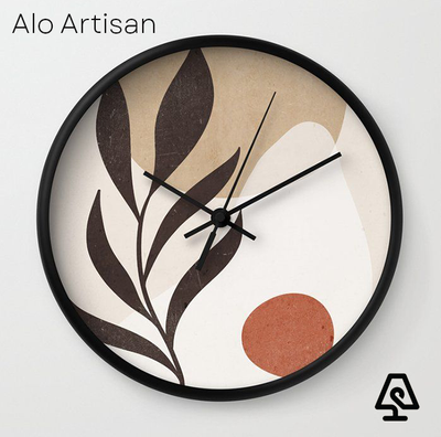 Abstract flora Wall clock
