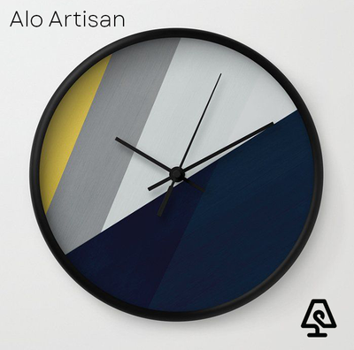 Flat pattern dark wall clock_img_0