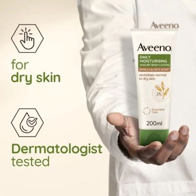 AVEENO® DAILY MOISTURISING YOGURT BODY CREAM VANILLA & OAT- 200ml_img_1