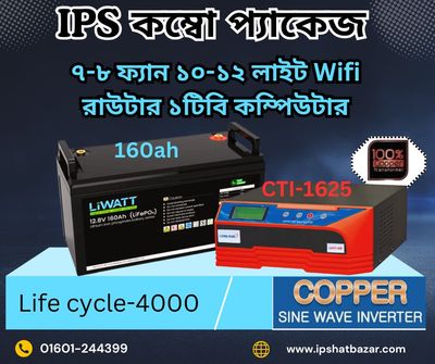 8 Fan 12 Light 1 wifi Router Computer Combo Package Home IPS / UPS For Lithium iron Battery_img_0