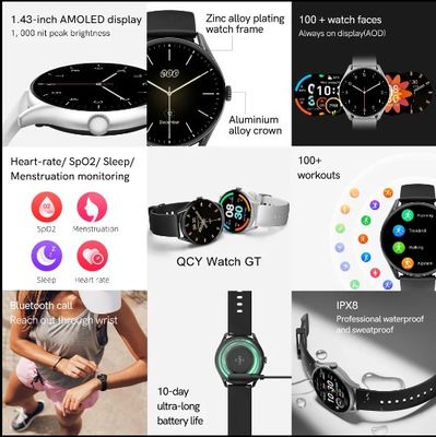 QCY Watch GT Smart Watch Retina AMOLED Display – Black Color_img_2