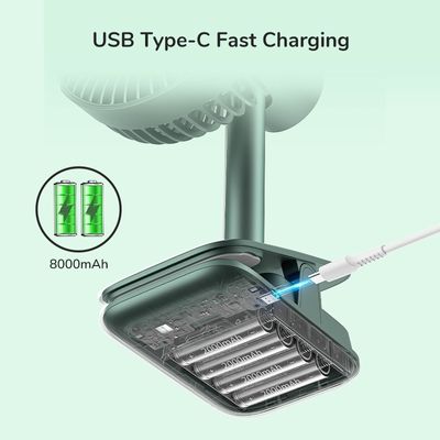jisulife fa13r Clip Fan 8000 mAh- White_img_5