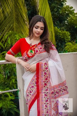 উন্নত মানের হাফ সিল্ক শাড়ি_img_1