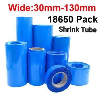 18650 Lithium Battery PVC Heat Shrink Tube – Blue | 20mm, 100mm, 120mm, 130mm Width | Insulated Film Wrap for 1S–3S Battery Pack_img_0