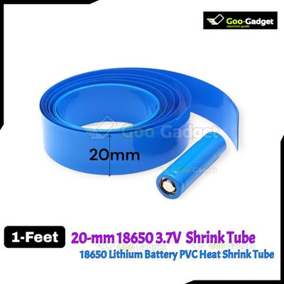 18650 Lithium Battery PVC Heat Shrink Tube – Blue | 20mm, 100mm, 120mm, 130mm Width | Insulated Film Wrap for 1S–3S Battery Pack_img_1