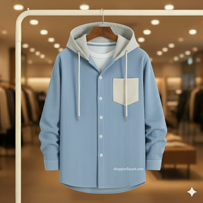 Premium check hooded shirt for winter 003_img_1