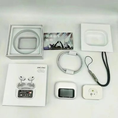 A9 Pro ANC Touch Screen Display Earbuds – White Color_img_1