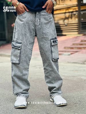 Light Ash 6 Pocket Baggy Pant_img_3