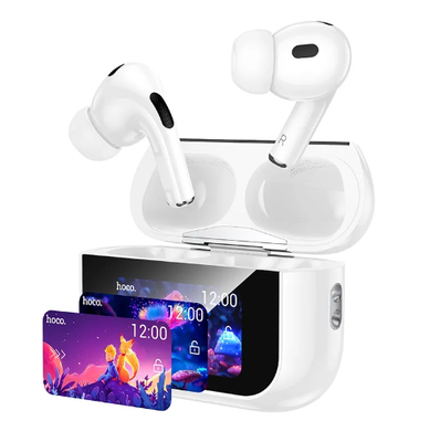 Hoco EW79 Bright ANC Touch Screen Bluetooth Earbuds – White_img_0