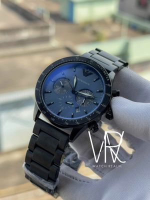 AMRANI MATTE BLACK CHAIN BLUE DIAL_img_0