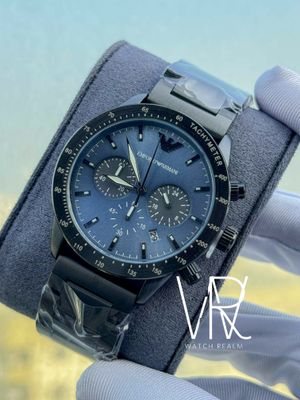 AMRANI MATTE BLACK CHAIN BLUE DIAL_img_1