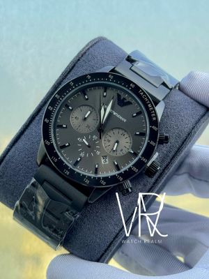 ARMANI MATT BLACK CHAIN GREY DIAL_img_1