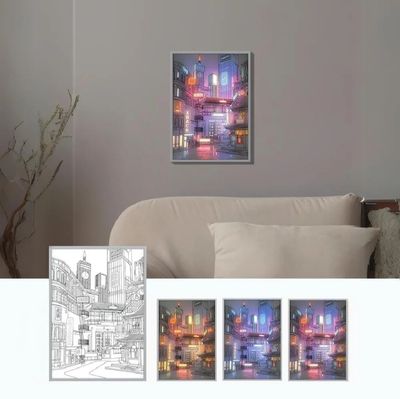 Anime Style Beautiful City LED Night View_img_7