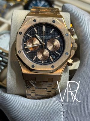 AUDEMARS PIGUET ROSE GOLD CHAIN BLACK DIAL RG SUB_img_0