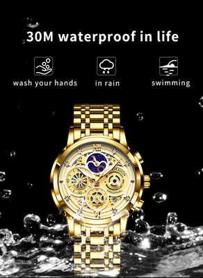 LIGE 8942 Men Military Sport Wrist Watch Gold Quartz Steel 30ATM Waterproof Date Male Clock Sport Watches Relogio Masculino2022_img_2