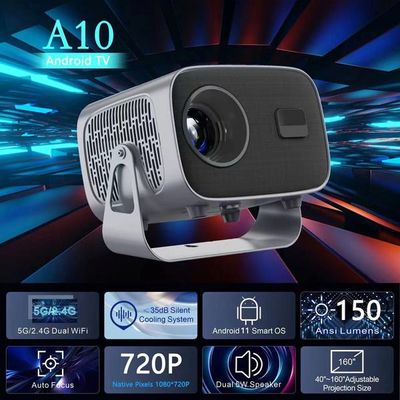 A10 New Android Projector Foreign Trade Portable Projector 4K Projector Smart Projector Projector Factory_img_3