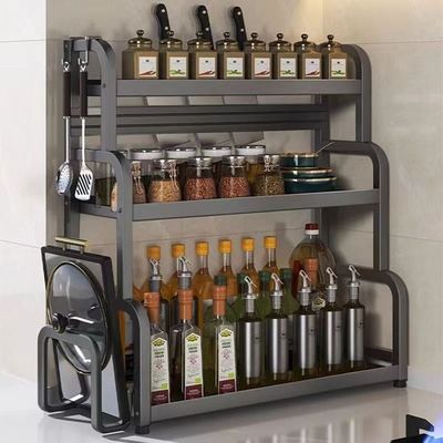 Kitchen Storage Rack Seasoning Rack Table Top Soy Sauce Bottle Seasoning Oil Salt Sauce Vinegar Seasoning Supplies Storage Rack Household_img_5