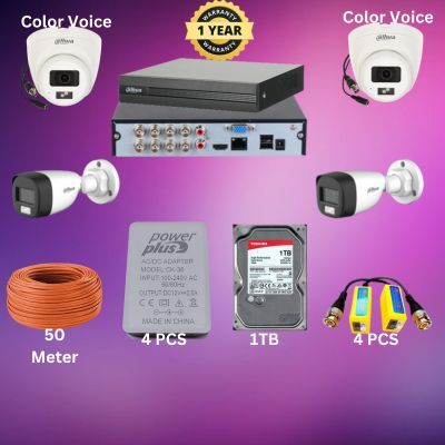 Dahua 8CH XVR 4pcs Color Audio 2MP camera package_img_0