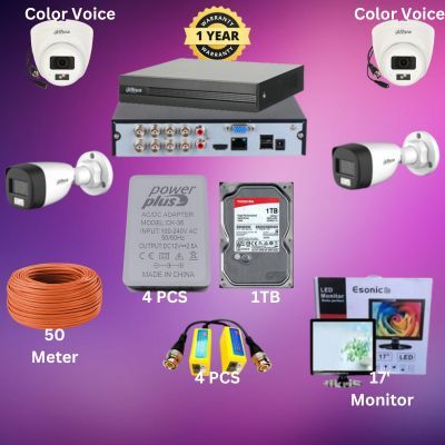 Dahua 8CH XVR 4pcs Color Audio 2MP camera package_img_0