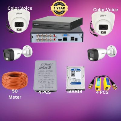 Dahua 8CH XVR 4pcs Color Audio 2MP camera package_img_0