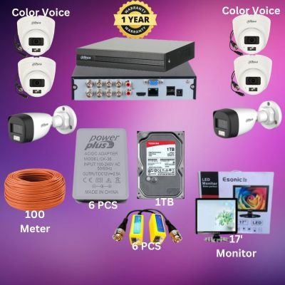 Dahua 8CH XVR 6pcs Color Audio 2MP camera package_img_0