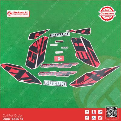 Full Set Sticker for Suzuki Gixxer SF (New Model Red Color) bike._img_0