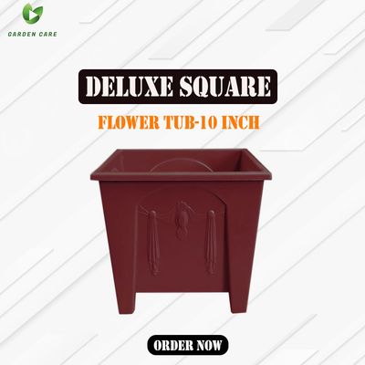 10 Inch Deluxe Square Flower Tub_img_0
