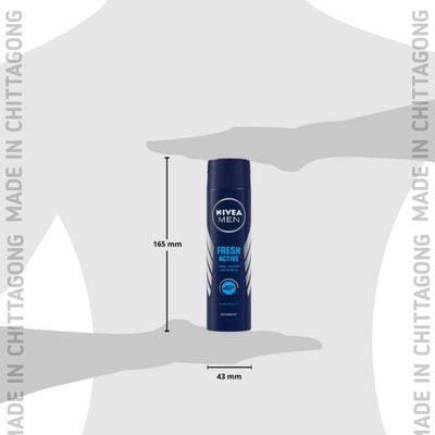 Nivea Men Body Spray Fresh Active (150ml)_img_1