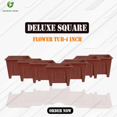 4 Inch Deluxe Square Flower Tub - 7Pcs_img_1