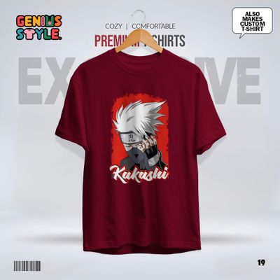 Kakashi (Naruto) Anime Drop Shoulder T-shirt - 19_img_3