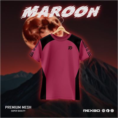 Stylish Mesh Fabric Half Sleeve T-Shirt_img_2