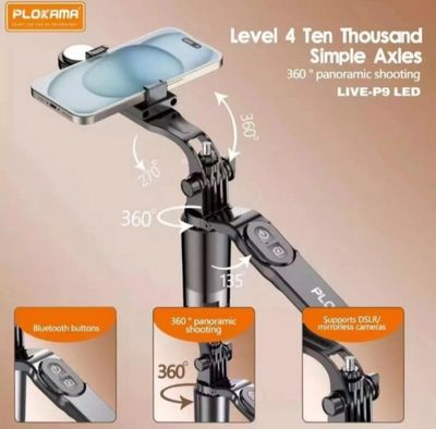 Plokama P9 Live Broadcast Selfie Stick Tripod 1700MM_img_1