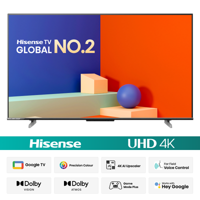 Hisense 55" Bezelless Dolby Vision 4K UHD Smart LED Voice Control Google DTS TV 55A6F3_img_0