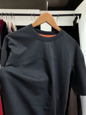 Dark Ash oversized t-shirt back tape 200 GSM_img_1
