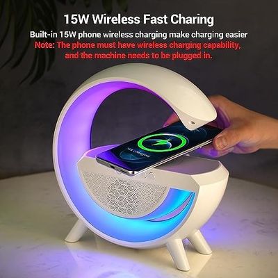 G Shape 5 In 1 Smart Wireless RGB Charger Table Lamp_img_5