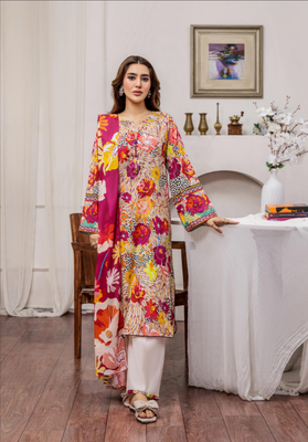 Popinn by Gulljee 3 Piece Printed Lawn_img_0