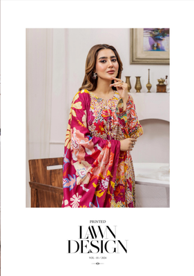 Popinn by Gulljee 3 Piece Printed Lawn_img_1