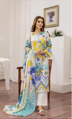 Popinn by Gulljee 3 Piece Printed Lawn_img_0