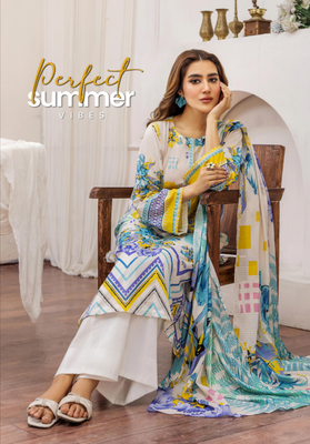 Popinn by Gulljee 3 Piece Printed Lawn_img_1
