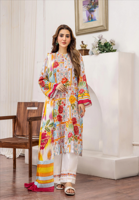 Popinn by Gulljee 3 Piece Printed Lawn_img_0