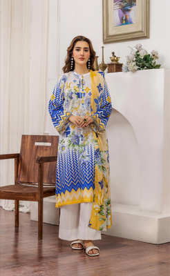 Popinn by Gulljee 3 Piece Printed Lawn_img_0
