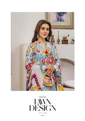 Popinn by Gulljee 3 Piece Printed Lawn_img_1
