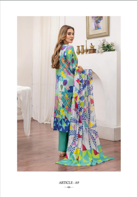 Popinn by Gulljee 3 Piece Printed Lawn_img_1