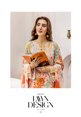 Popinn by Gulljee 3 Piece Printed Lawn_img_1